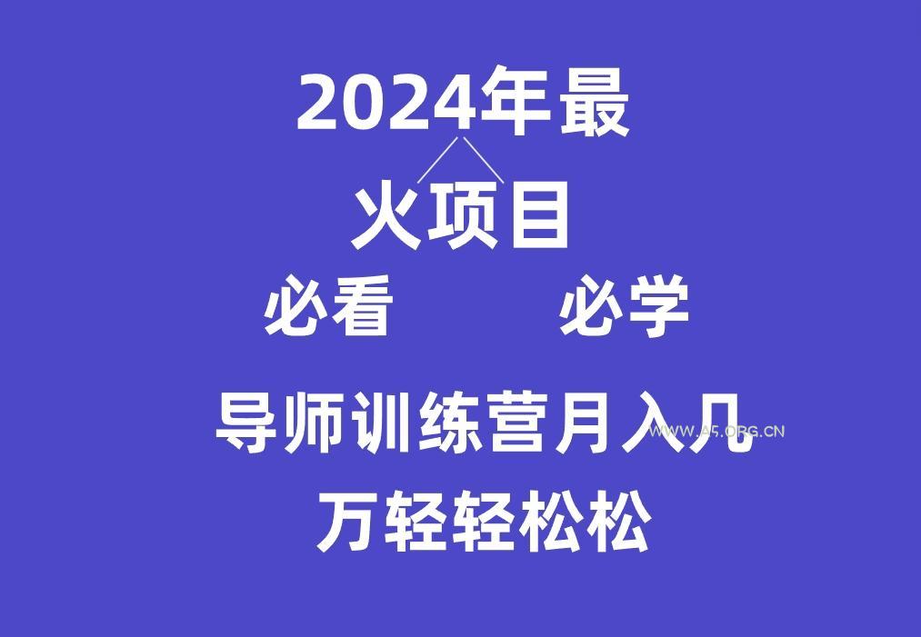 导师训练营互联网最牛逼的项目没有之一，新手小白必学，月入3万+轻轻松松-小红泡